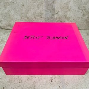 Betsey Johnson booties 5in wedges 1in platform  calf hair - brand new in box